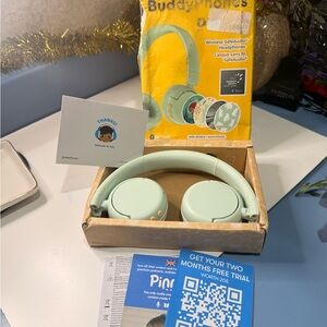 BuddyPhones Wireless Headphones in Mint Green